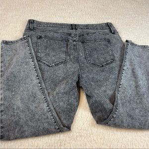 Lularoe comfort waist acid wash black pull on jegging size 38